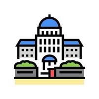 parliament state structure building color icon vector illustration