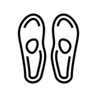 insoles for treatment flat feet line icon vector illustration