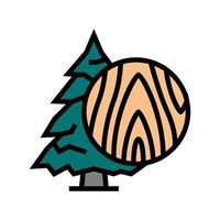 fir wood color icon vector illustration