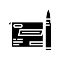 centerfire rifle ammo glyph icon vector illustration