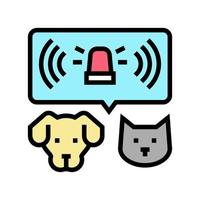 emergency care domestic pets color icon vector illustration