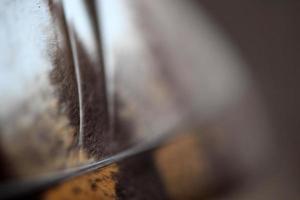 Brown Feather on blur background photo
