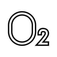 o2 oxygen line icon vector illustration