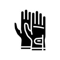 gloves golf player accessory glyph icon vector illustration