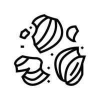 cáscara de cebolla línea icono vector ilustración