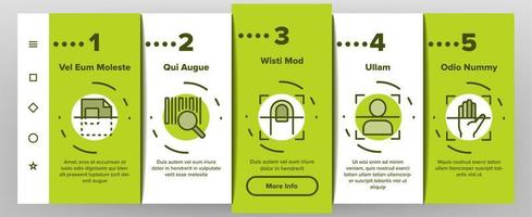 Scan Reading Onboarding Icons Set Vector