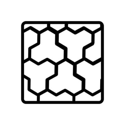 tile home icon vector outline illustration