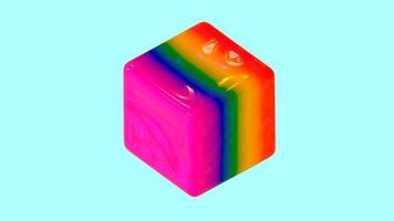 3D rainbow realistic jelly photo