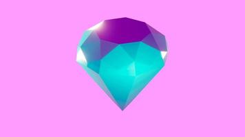 3D blue gemstone photo