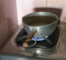 aluminum pot for cooking water photo