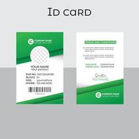 plantilla de tarjeta de identificación de empleado de empresa corporativa moderna y creativa