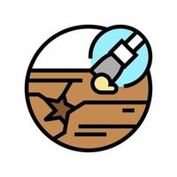 laminate floor repair color icon vector illustration