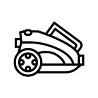 vacuum cleaner domestic clean equipment line icon vector illustration