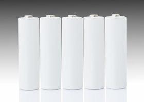 AA batteries over white photo