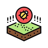 dangerous bug on soil color icon vector illustration