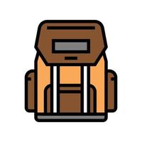 hiking backpack for hunting color icon vector illustration