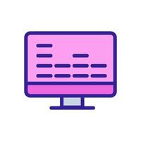 equalizer monitor icon vector. Isolated contour symbol illustration vector