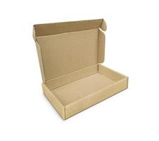 Brown cardboard box on a white background photo