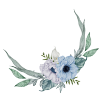 buquê de flores aquarela casamento flor png