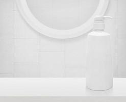 Bathroom amenities, shampoo mock-up product photo