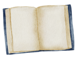 Book watercolor hand paint png