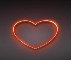 Bright hearts neon sign.Retro neon hearts sign on black background.Happy Valentine's Day design elements are ready for your banner greeting card design. 3d render photo