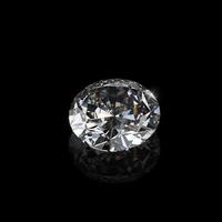 Dazzling diamond on black background. 3D render photo