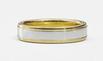 Gold ring isolated on white background. 3d render photo