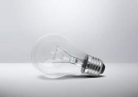 Light bulb in room studio for advertising photo