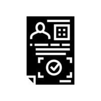 approval allowance glyph icon vector illustration