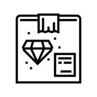 jewelry product in box line icon vector illustration