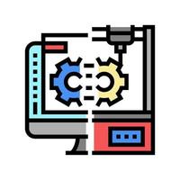 Ilustración de vector de icono de color de creación rápida de prototipos