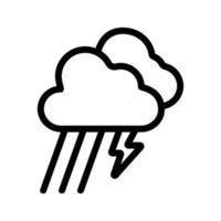 Lightning Storm Hurricane Icon Vector. Isolated contour symbol illustration vector