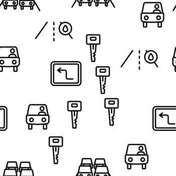 Driver Vector Seamless Pattern