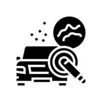 scuff mark and minor scratch buffing glyph icon vector illustration