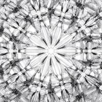 diamond texture closeup and kaleidoscope. top view of round gemstone 3d render photo