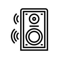 dynamic speaker line icon vector illustration