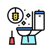 toilet cleaning color icon vector illustration