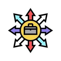 business lines color icon vector illustration