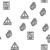 Asbestos Material And Problem Vector Seamless Pattern