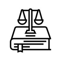 constitution law line icon vector illustration