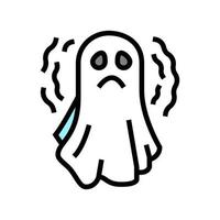 fantasma halloween color icono vector ilustración