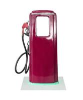 Vintage fuel pump on white background photo