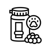 vitamins for pet line icon vector illustration