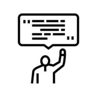 conversation english line icon vector illustration