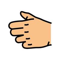 grip hand gesture color icon vector illustration