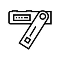 crypto digital device line icon vector illustration