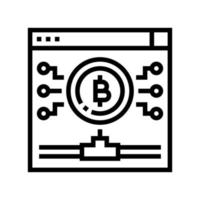 digital token line icon vector illustration