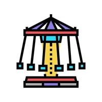 swing carousel color icon vector illustration