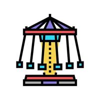 swing carousel color icon vector illustration